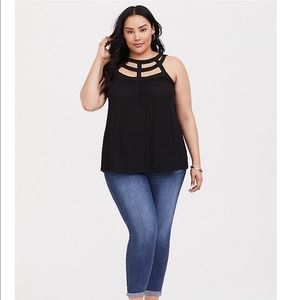 Torrid- Black cage tank